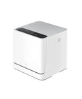 Hassle Free 22 Inch Countertop Dishwasher With No Hookup Setup And Built In Tank For Effortless Home Cleaning Featuring Five Rapid Wash Cycles Tough Stainless Steel Interior And Six Place Setting Rack in modern white finish.