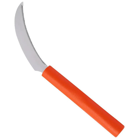 Orange Handled 4.3 Inch Serrated Stainless Steel Blade Harvest Sickle For Easy Herbs And Greens Cutting Delicate Crops No Fuss Grip Compact Design