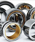 Assorted cylindrical bearings for industrial machinery and conveyors.