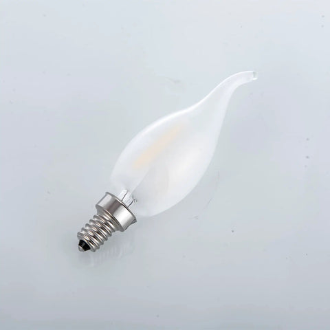 Frosted LED Flame Tip Candelabra Bulbs 60W Equivalent Dimmable 6W Soft White 3000K E12 Base for chandeliers image