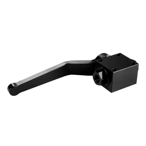 1/8 Inch NPT Aluminum Inline Shut Off Valve For Brake Lines Lock Billet Black Anodized High Performance 6061 T6 Fits Brake Fluid Water Fuel Oil Air Lightweight Durable No Fuss