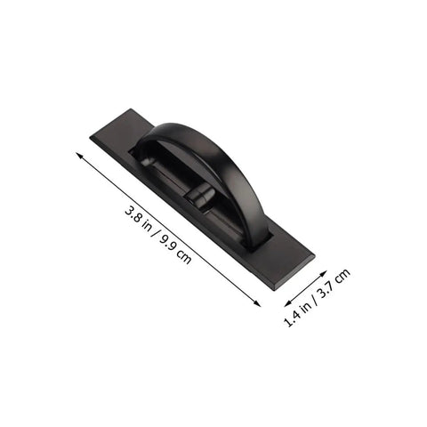 Zinc Alloy Cabinet Door Pull Handle With Rotatable Hidden Ring For Wardrobe And Drawers Brushed Finish, 3.8 inch, black
