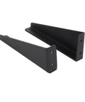 Heavy Duty Wall Mount Shelf Brackets Rock Solid L Shape Supports Slick Black Steel Frame Built Tough For Countertops Cabinets And Desk Stands, angled view.