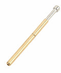 Close-up of single gold-plated test probe from 100 Pcs P125 D Spring Test Probes With Large Round Heads For PCB Testing 2.0mm Diameter Pogo Pins Set