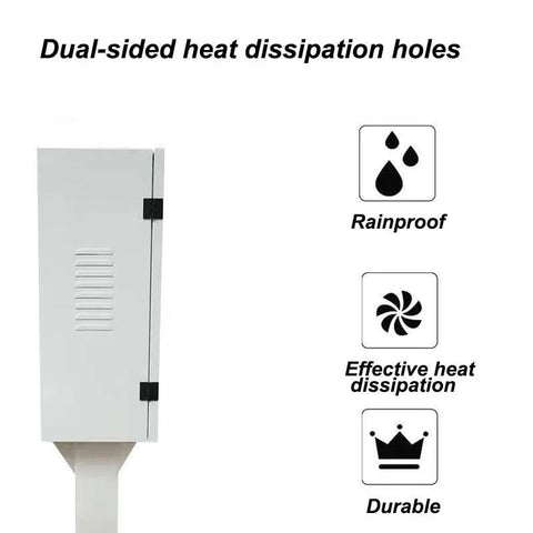 Universal EV Charger Station Cover With Drip Proof Weather Guard And No Fuss Cable Cleanup Plus Heavy Duty Combo Lock For Secure Underground Parking Lot Storage with dual-sided heat dissipation holes