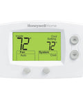 Close-up of the 5000 Non Programmable Digital Thermostat for Heating and Cooling with dual-powered battery or hardwire.