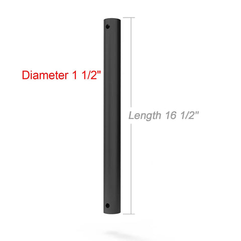 Extension Pole For J Pole Mount 1.5 Inch Diameter, 16.5 Inch Length, Powder Coated, Corrosion Resistant, Includes Coupling Hardware For Easy Install, Adds Height To Boost Signal Reception And Antenna Positioning