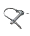 Five Piece Trailer Coupler Pins Set Five Sixteenths By One And Three Quarters Inch With Plastic Coating Tether And Quick Release Ring Zinc Plated Steel Shaft Tongue Pin For Secure Hitch And Loss Prevention