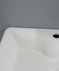 Bathroom Sink Balcony Bathroom Ceramic Tabletop Washbasin Kitchen Sink Square Modern Simple Ceramic Vessel Sink Bathroom Sink Vessel close-up view of smooth white ceramic surface