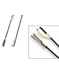 RC Airplane Metal Clevis Set With Connecting Rod Pushrod And Swing Keeper For DIY Fixed Wing Planes, close-up view