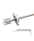 Lead Screw Kit T8 8mm Diameter With Stainless Nut And Bearings For CNC And 3D Printer Projects, 2mm Pitch, 8mm Lead