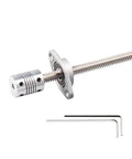 Stainless Steel T8 Lead Screw Kit With KFL08 KP08 Bearings For Vertical Or Horizontal CNC Router And 3D Printer Axis Upgrade Build Project, with coupler and hex keys