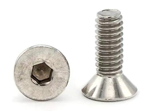 Flat Socket Head Cap Screw In 18-8 Stainless Steel, 1/2-13 Thread, 6 Inch Length, Hex Socket Drive Allen Bolt, Qty 250