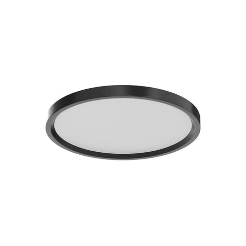 36W 15.8 Inch Flush Mount Ceiling Light Black Round Surface Low Profile For Low Ceilings Daylight 3600 Lumens Glare Free Soft Bright Non Dimmable No Fuss Install Kitchen And Bedroom Lighting
