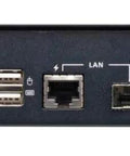 Heavy Duty 4K Displayport KVM Over IP Transmitter With Built In Power Over Ethernet back panel with ports for connections.