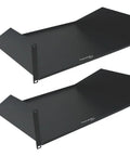 Heavy Duty 19 Inch 3U Cantilever Rack Mount Shelves Bulletproof Rocksolid 50 Pound Weight Limit Black Steel Gear Tray Pack Of Two