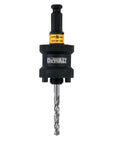 DEWALT rapid-load hole saw arbor, 1/2-in, black metal with yellow adjustment ring