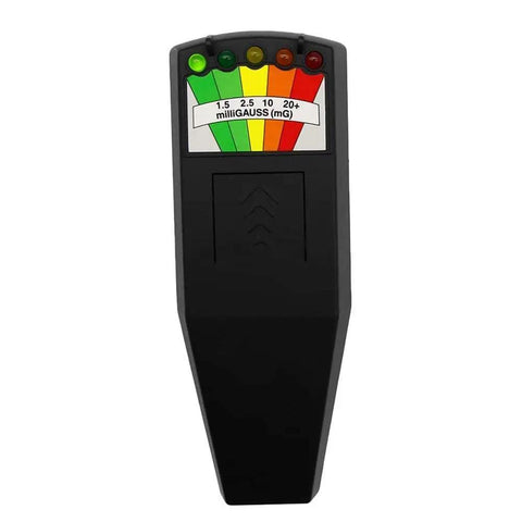 EMF Meter For Ghost Hunting Handheld Radiation Detector with colored LED display for EF RF MF readings in home and office use.
