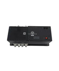 Dual Power Source Transfer Switch 32A 4P 400V AC, front view with manual auto switch and terminals