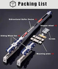 Soft Close Aluminum Sliding Door Track Kit For Kitchen And Closet With 6.2 Foot Bypass Barn Door Hardware components