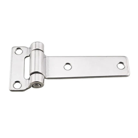 Two Pack 304 Stainless Steel T Shape Hatch Cover Hinges Five Point Three Inches Long For Containers Trucks Caravans Marine Hardware