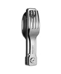 All In One Camping Utensils Set With Case Featuring Knife Spoon And Fork That Fold Magnetic For Easy Detachment And Storage