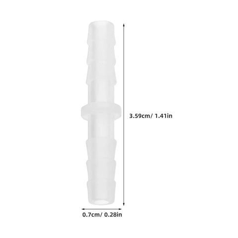 10 Pc Double Ended Barbed Hose Connector Repair Kit For Plastic Tube DIY Fixes No Tools Needed Hydroponics Piping Coupler Emergency Patch, 3.59cm clear plastic connector