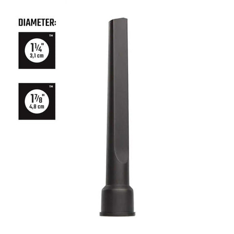 Dual-Fit Crevice Tool For Wet Dry Vacuums Reaches Tight Corners And Car Interior, fits 1-1/4 and 1-7/8 inch hoses shown