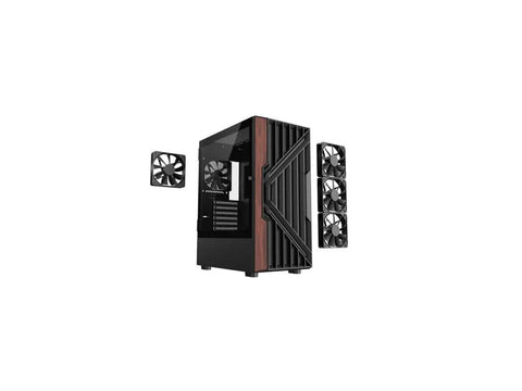 Bangin Walnut Wood Front Panel ATX Mid Tower Gaming PC Case With Tempered Glass Side Panel And Top Mesh For Airflow USB 3.0 And Type-C Front IO Black Steel Build