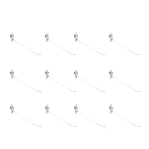 Slat Wall Hooks 50 Pack 15cm Iron Slatwall Panel Hooks With Electroplated Finish Single Wire Display 9 hooks visible