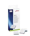 Descaling Tablets For Auto Coffee Makers, 9 Tabs Per Pack, Three Packs Total 27 Tabs, visible with packaging and individual tablets
