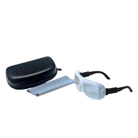 Heavy Duty Infrared Laser Safety Goggles Built Straight For Holmium And Thulium Systems From 1900 To 3000Nm with case and cleaning cloth.
