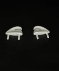 Close-up of Six Pack Nylon Wing Tip Protectors For RC Planes And Helis, white, tough fixed wing corner guards for DIY model aircraft.