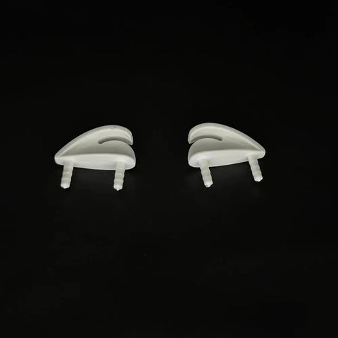 Close-up of Six Pack Nylon Wing Tip Protectors For RC Planes And Helis, white, tough fixed wing corner guards for DIY model aircraft.