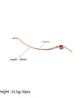 70 Pack Upright Piano Spring Set For Hammer Butt Springs, single steel action spring with anti rust finish, length 58mm, 0.8mm diameter.