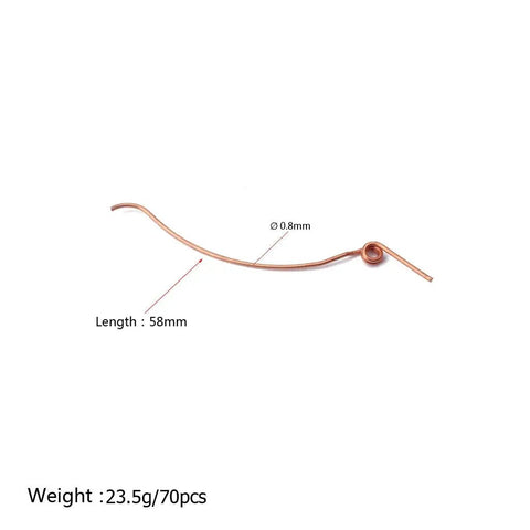 70 Pack Upright Piano Spring Set For Hammer Butt Springs, single steel action spring with anti rust finish, length 58mm, 0.8mm diameter.