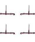 4 Pack Heavy Duty Ratchet Lever Load Binder With Grab Hooks For Three Eighths To One Half Inch Chain 9200 Lbs Working Load Limit
