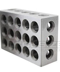 Accusize 1-2-3 precision block, aluminum gray metal with multiple through holes