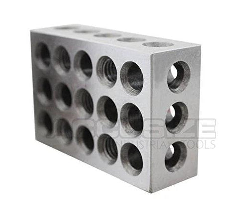 Accusize 1-2-3 precision block, aluminum gray metal with multiple through holes