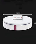 Premium Electric Rotating Turntable Display Stand Perfect For Photography And Product Showcase With Adjustable Speed Control And Type C Charging Cable Plus Colorful Background Cards For Any Setting, 15cm size, 4.2cm height, remote control.