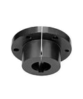 Heavy Duty Quick Disconnect Qd Bushing Style Sf Fits 2 1/8 Inch Shaft With Half By Quarter Inch Keyseat Polished Steel part with a split design.