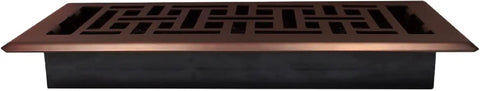 Dope 4x10 Floor Vent Cover With Adjustable Damper Lever In Rubbed Bronze, Decorative Air Register For Home Vents, Oversized Faceplate
