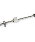 Upgrade Your Rig With This Smooth T8 Lead Screw Set For 3D Printers And CNC Makers Featuring 550mm Length 2Mm Pitch Fast Linear Motion Vertical Or Horizontal Mounting Hardened TR8 Rods Wear Resistant Brass Nuts For Pro Level Precision Builds. T8 lead screw set with brass nut, 550mm TR8 rod, and end mounts for 3D printer or CNC motion