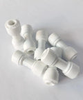 Water Purifier Straight Union Connector One Quarter Inch OD Tube Quick Push To Connect Fitting Made For Residential RO DI Water Filter Systems Durable Plastic Plumbing Connector Pack Of 100