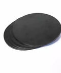 Five Pro Grade Graphite Discs, 5mm Thick 40mm Diameter, 99.99 Percent Pure Conductive Graphite Plates, Non Ferrous Metal Smelting, Front View