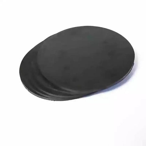 Five Pro Grade Graphite Discs, 5mm Thick 40mm Diameter, 99.99 Percent Pure Conductive Graphite Plates, Non Ferrous Metal Smelting, Front View