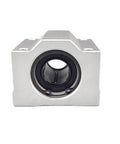 High Performance Linear Motion Ball Bearing Slide Block Bushing smooth gliding action front view, heavy duty for SC series shafts.