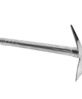 Stainless Steel Do It All Double Ended Hoe Garden Tool for Weeding and Edging Versatile Landscape Shovel close up on white background