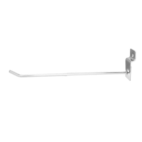 Single iron hook from 50 Pack Slatwall Hooks With Flat Tips For Pegboard And Slotted Panels, Pro Grade Heavy Duty Tool Organizer Display Hooks For Retail Shelves, Workshop, Garage, Home Organization