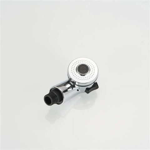 Close-up of the shower spray head from Salon Shampoo Bowl Faucet Kit With Hose And Shower Spray Head For Backwash Units, Chrome Finish